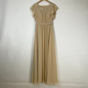 NWT-AZAZIE Daphne bridesmaid dress, Color-CHAMPAGNE (6#), Size A4